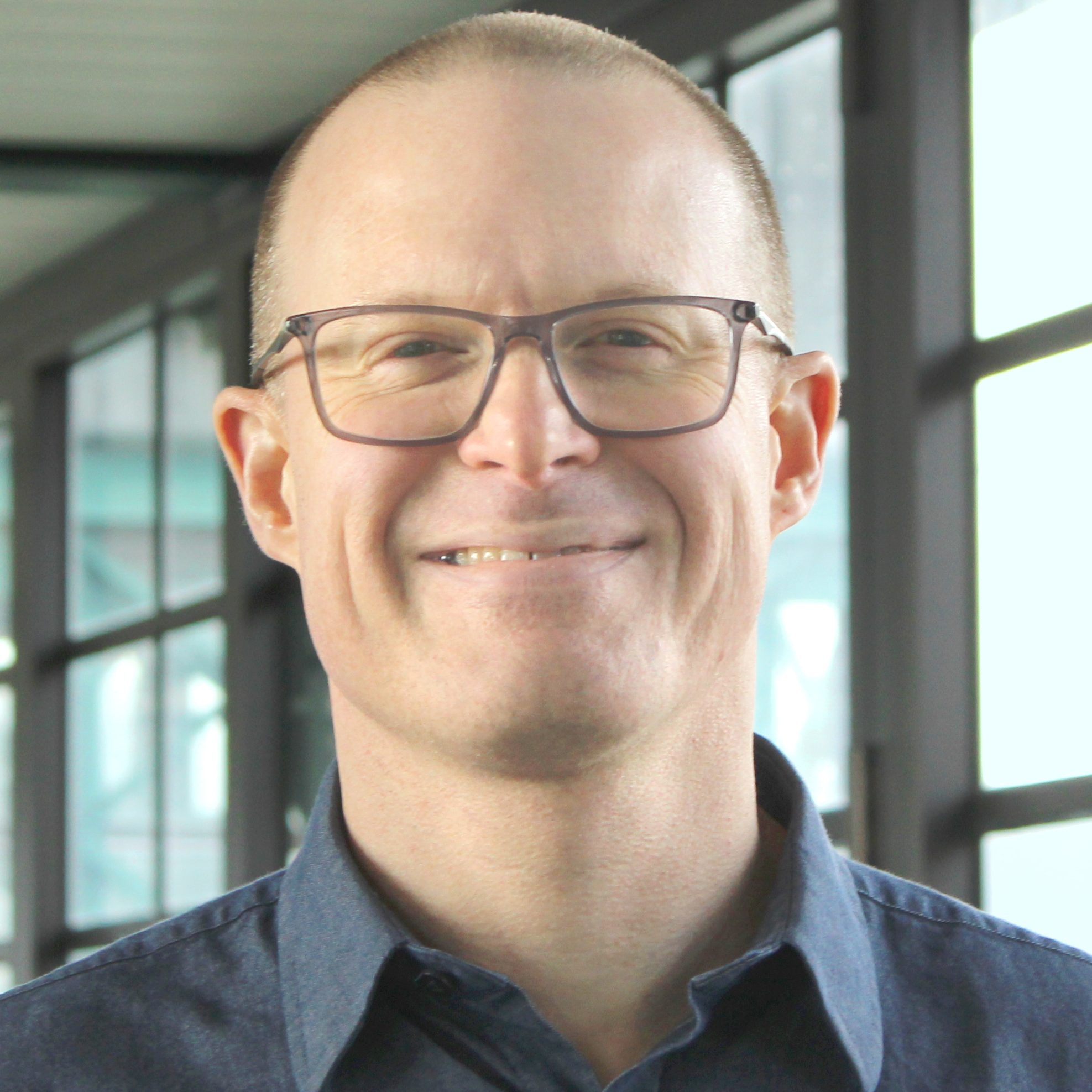 Photo of the speaker, Matt Collins, in the webinar