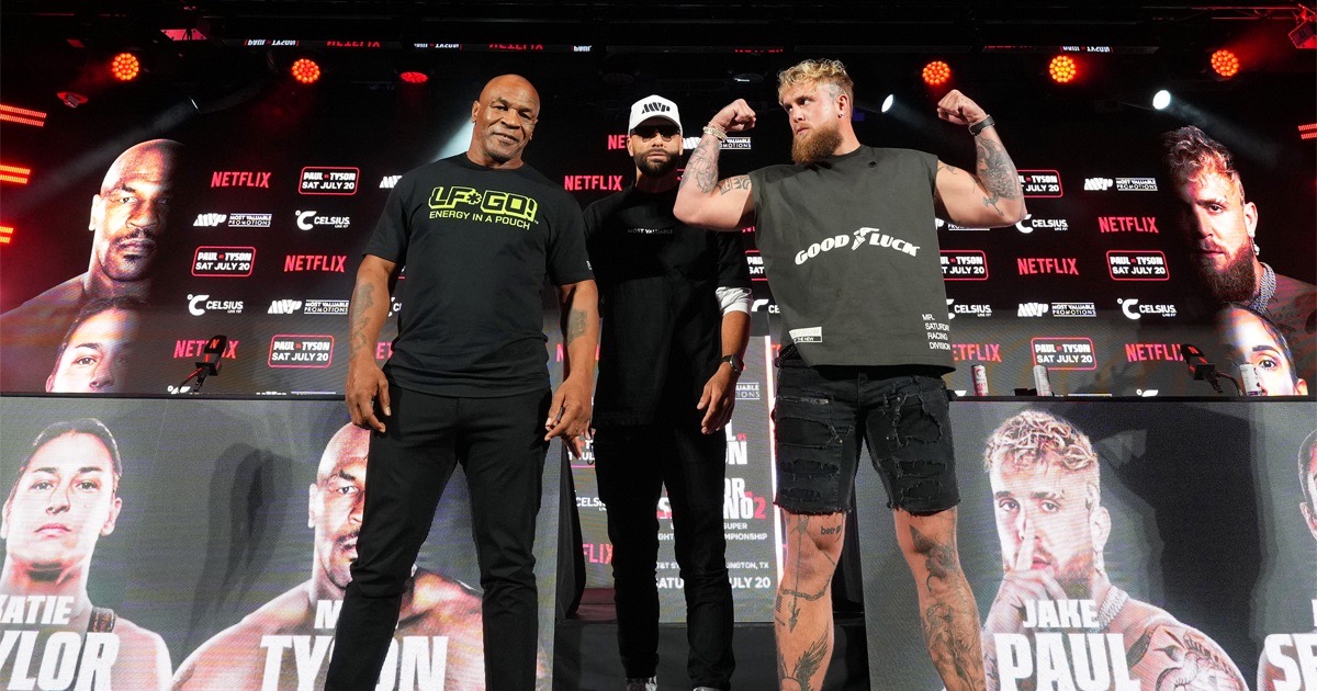 Image of Mike Tyson and Jake Paul.