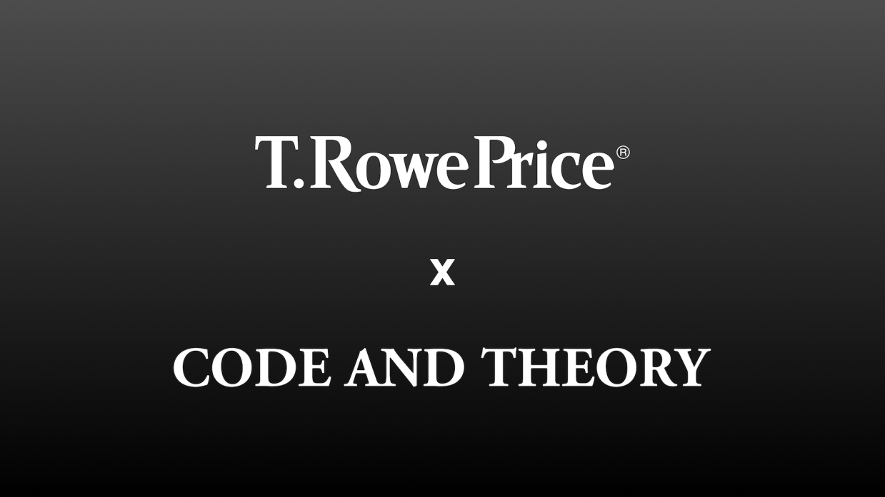 T Rowe Price and Code and Theory logos